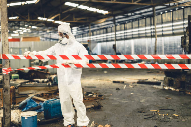 Professional Sewage Cleanup technician working in Ridgefield Park, NJ